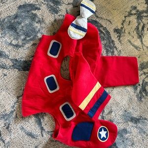 Pottery Barn Kids 3D Red AirPlane Costume 7-8